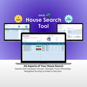 Home Buying Checklist Excel Spreadsheet House Hunting Planner Real Estate Tracking Tool Home Comparison Tool House Search Scorecard