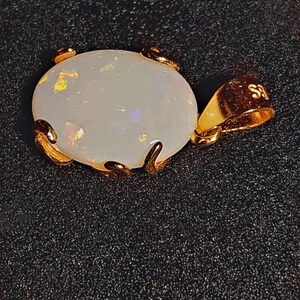 Pendentif En Argent 925 Avec Une Opale D'Australie De 9,75 Carats - Naturelle Sans Traitement - Unisexe