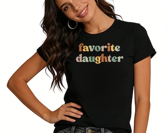 Favorite Daughter Retro Graphic Tee, Women's Black Cotton T-Shirt