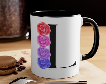 Floral Coffee Mug: Colorful Flower Accent Tea Cup, Birthday Gift