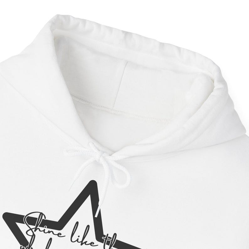 Inspirational Star Hoodie: "Shine Like the Universe" - Cozy Everyday Wear image 5
