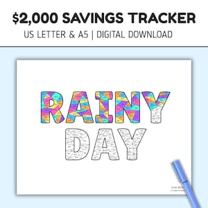 2,000 Savings Tracker Coloring Page