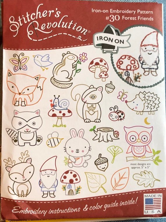 Stitcher's Revolution Iron on Transfers - Forest Friends Stitcher's Revolution Iron on Transfers - Forest Friends