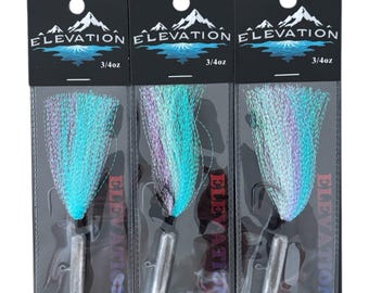 Rainbow Tinsel Fishing Jig - 3/4 oz, 3 Pack