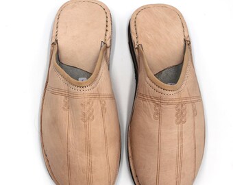 Moroccan Babouche Slippers | Handmade Genuine Leather Unisex Shoes | Artisan Traditional Design