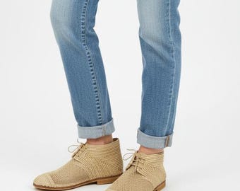 Handgjorda marockanska Raffia Loafers, Unisex Mockasiner