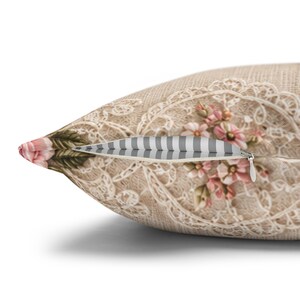 Vintage Rose Throw Pillow Cover, French Country Floral PRINTED Cushion Cover, Shabby Chic Decorative Pillow Cover,Grandmillennial Home Decor image 15