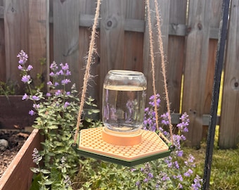 Bee Feeder / Hydration Station Kit: Safe Drinking for Pollinators, Fits Small Mouth Mason Jars