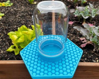 Bee Feeder / Hydration Station Kit: Safe Drinking for Pollinators, Fits Small Mouth Mason Jars