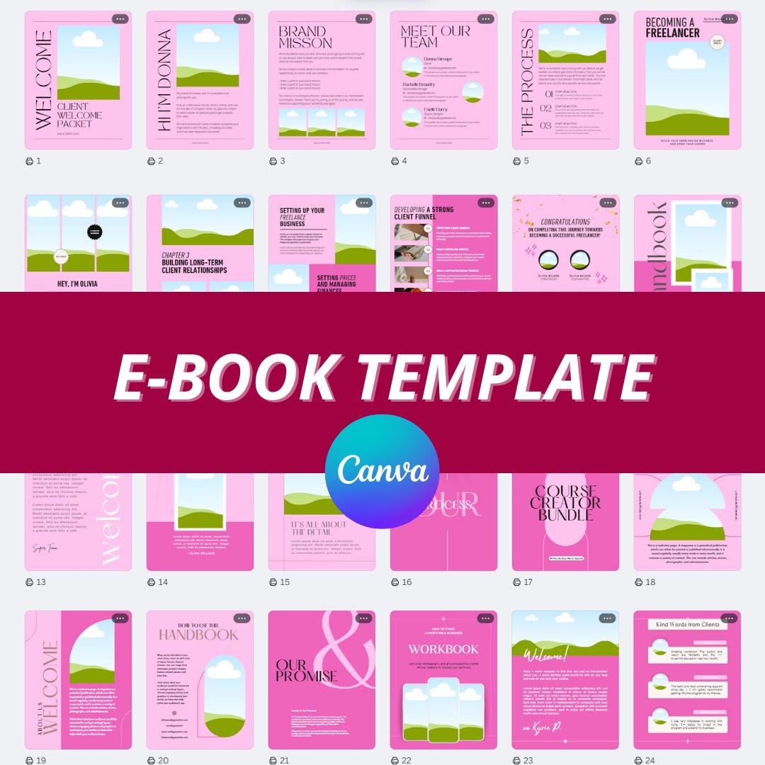 Ebook Template Canva Editable Lead Magnet Coaching Guide Book Course ...