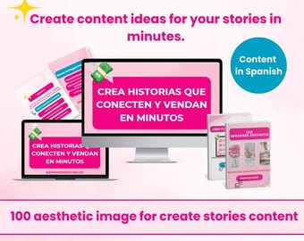 Instagram Stories Ebook Guide, Monetize Your Content (Spanish)| Small Business | Social Media