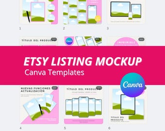 60 Etsy Listing Mockup Templates, Etsy Shop Template, PLR Digital Products, Product Image Mockup, Done For You, PLR MRR