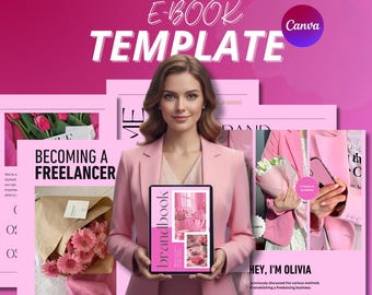 Pink Canva E-book Template: Coaching Workbook, Lead Magnet (Digital Download)
