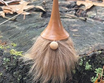 Hand Turned Gnome in Cherry and Poplar
