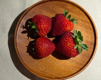 Handturned Mahogany Raised Plate - 6 “