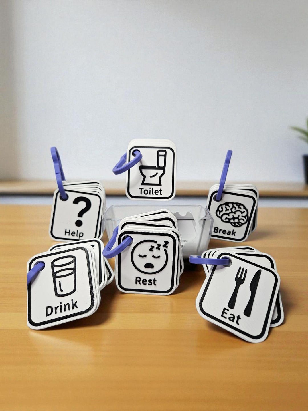 3D Printed Basic Needs Communication Tags – SEN Visual Support Set (6 ...
