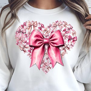 Valentine PNG l Coquette bow PNG l Valentine Coquette l Bow heart PNG l Valentines Day Coquette l Retro Valentines l Girly valentines