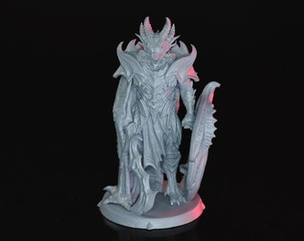 Epic Dragonborn Warrior Miniature for Tabletop Role Playing Games DnD and Pathfinder Resin Model for Painters in Multiple Scale Options