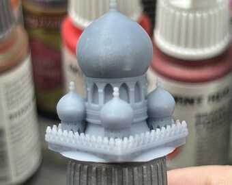 Arabian Dome Paint Cap for Hobby Paint Bottles Dropper Bottle Topper for Miniature Painters and Wargamers Resin 3D Printed