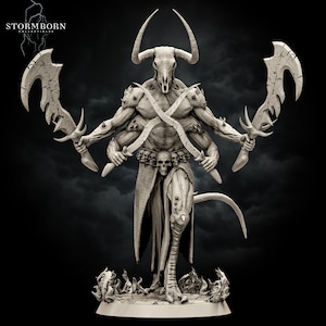 Moloch The Soulless Demon Of Death Miniature 3D Printed Dungeons And Dragons Pathfinder Two Scales 32mm And 75mm Great RPG Gift For Gamers