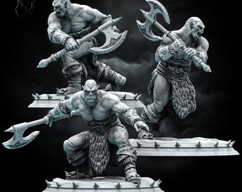 Orc Warrior Models For DnD Pathfinder And Tabletop Games Great Gift For Miniature Collectors And Fantasy Roleplaying Enthusiasts