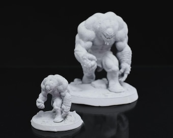 Creepy Brain Golem Resin 3D Printed Miniature Unique Monster for DnD Pathfinder Fantasy RPG TTRPG Gift for Dungeon Masters Painters Gamers