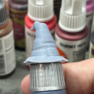 Wizard Hat Paint Bottle Topper Fantasy Miniature Dropper Bottle Paint Cap Sorcerer Hat Resin Swatch Cap for Speedpaints