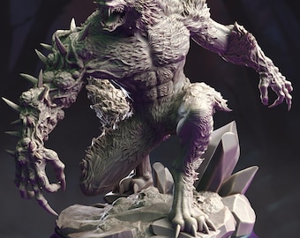 Abominable Werewolf Miniature 3D Printed Resin DnD Monster Figure for Pathfinder TTRPG Tabletop RPG Encounter Unpainted Fantasy Model