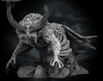 Titancrest Owlbear Miniature Epic Creature For Dungeons And Dragons Pathfinder TTRPG Tabletop Gaming Gift And Collector Display