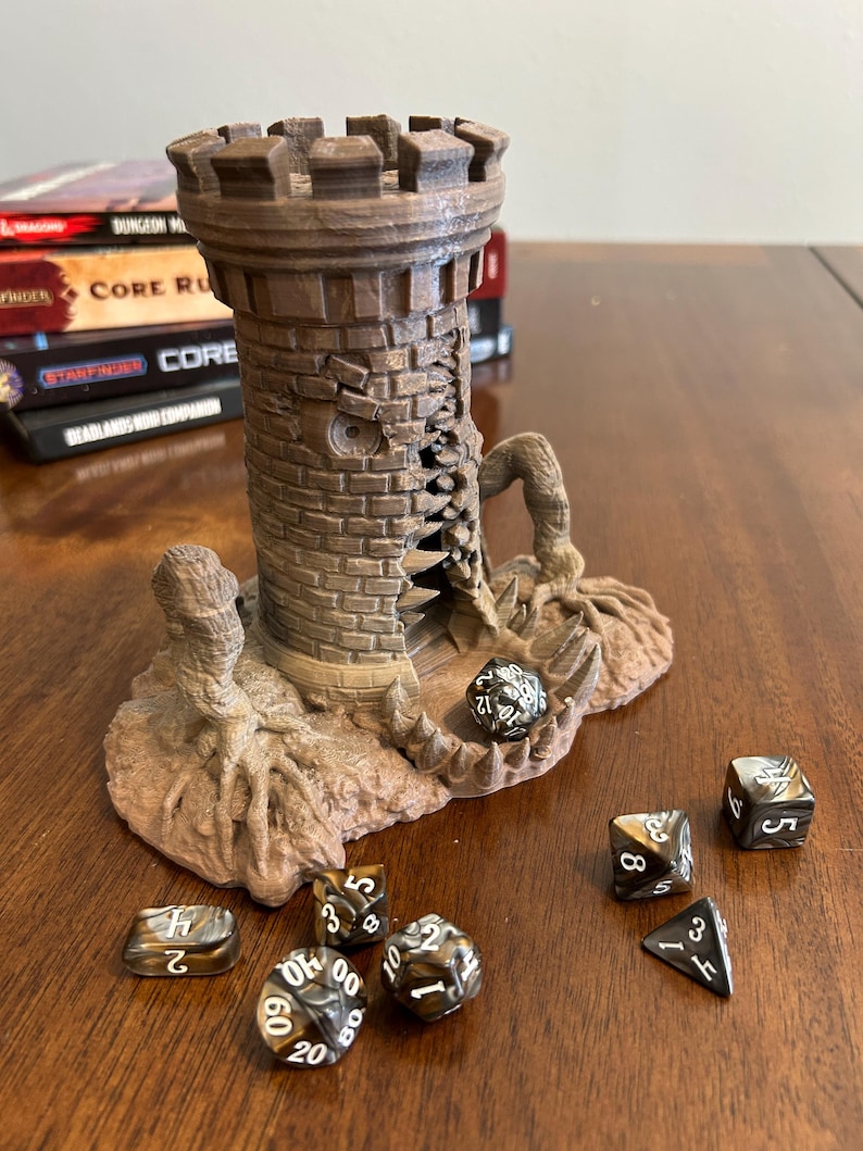 Mimic Dice Tower Rising Monster Dice Roller TTRPG Fantasy Terrain Dnd