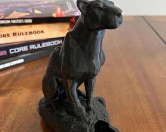 Panther Dice Tower 3D Printed Dice Roller for DnD and TTRPG Games Companion Beast Dice Tower Panther Theme Gift for Dungeon Master Players
