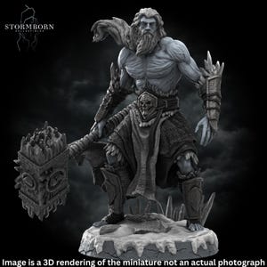 Frost Giant Miniature For DnD RPG Tabletop Games Fantasy Gift For Painters Dungeon Master TTRPG Display Model Perfect For Dungeons