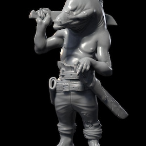 Dungeons And Dragons Kuo Toa Fishfolk Miniature For Tabletop Games TTRPG Resin Model For Painting In Multiple Scales RPG Monster