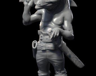 Dungeons And Dragons Kuo Toa Fishfolk Miniature For Tabletop Games TTRPG Resin Model For Painting In Multiple Scales RPG Monster