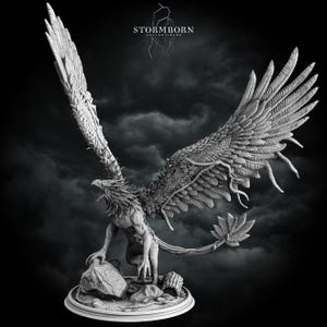 Corrupted Forest Gryphon Miniature Blighted Gryphon Monster Resin DnD Boss Creature Fantasy Gryphon Mini Horror DnD Gryphon