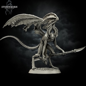 Vyrkol Demon 3D Printed Dungeons And Dragons Pathfinder Two Scales 32mm And 75mm Great RPG Gift For Gamers