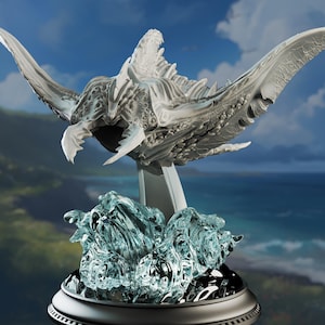 Sea Monster Miniature DnD Pathfinder Flying Ray Boss Ocean Creature Resin Tabletop RPG Figure 3D Printed Tengaraya
