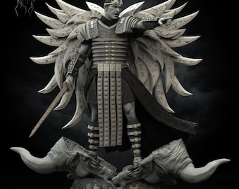 Angel Miniature Jarek Angelic General 3D Printed RPG Figure Gift for DnD Pathfinder and Tabletop Gaming Fans Stormborn Collectibles