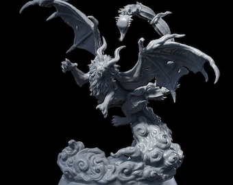Epic Chimera Monster Miniature for Dungeons and Dragons Pathfinder and TTRPGs Highly Detailed Resin Model for Painting and Display