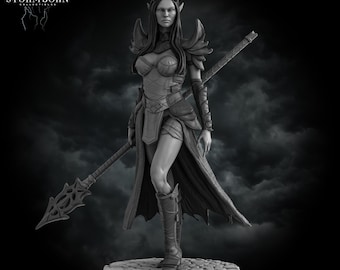 Morrigan Tiefling Sorceress Tabletop Miniature Gift For DnD Pathfinder RPG Dungeon Master Resin Model Fantasy Gaming Collectible