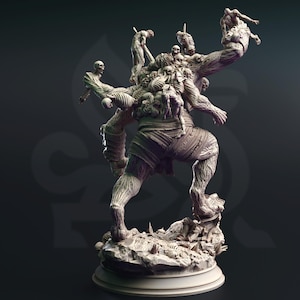 Zombie Giant Flesh Golem Miniature 3D Printed DnD Miniature For TTRPG Tabletop Shambling Horror Undead Titan Boss Encounter Corpse Mound