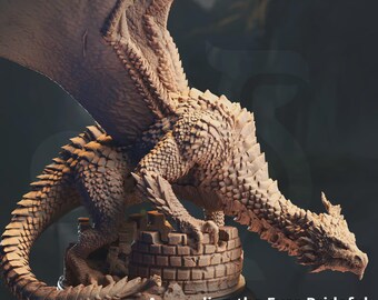 Silver Dragon Miniature 3D Printed Resin Figure DnD Pathfinder TTRPG Boss Adult Silver Dragon Dungeons and Dragons TTRPG Boss Monster