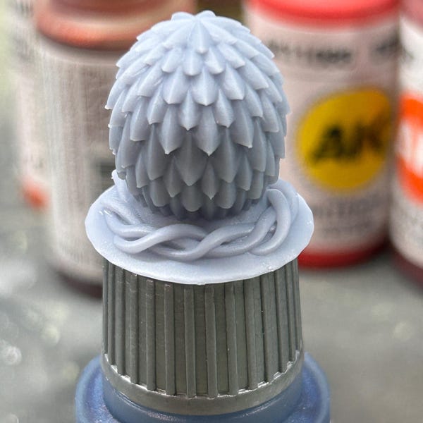 Dragon Egg Paint Bottle Topper Dragon Egg Paint Swatch Cap  for Speedpaint or Dropper Bottles Resin Paint Cap Swatch