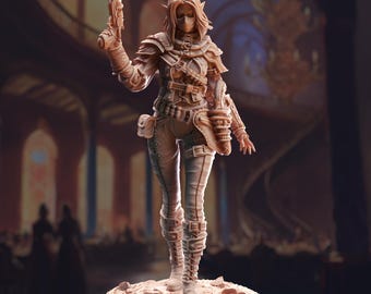 Gunslinger Miniature 3D Printed Resin DnD Tabletop Figure TTRPG Character Elf Sharpshooter Unpainted Fantasy Model For Pathfinder RPG
