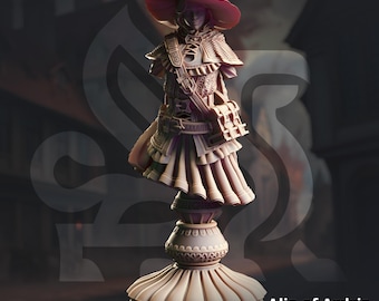 Female Wizard Bust Evocation Mage Bust Wizard Statue Bust 3D Printed Resin Display Model Alia of Ardris Evocation Display Piece