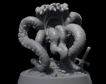 Mimic Treasure Chest Miniature Mimic Chest Monster For DnD Pathfinder TTRPG Fantasy Adventure Perfect For Collectors And Hobbyist Painters