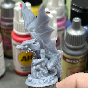 Fantasy Copper Dragon Paint Cap for Miniature Painting Dropper Bottles Speedpaint Army Painter Compatible