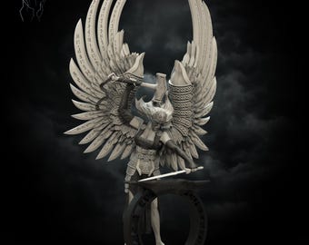 Angel Of The Forge Sindra Blacksmith Miniature For DnD And TTRPGs 3D Printed RPG Miniature Fantasy Angel For Tabletop Gamers And Painters