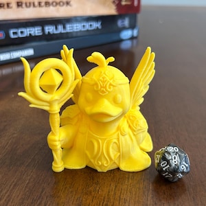 Fantasy Duck Cleric Miniature Gift for Dice Goblins and Tabletop Gamers Funny DnD Gift Duck Miniature for TTRPG Players and Dungeon Masters