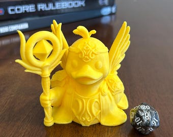 Fantasy Duck Cleric Miniature Gift for Dice Goblins and Tabletop Gamers Funny DnD Gift Duck Miniature for TTRPG Players and Dungeon Masters